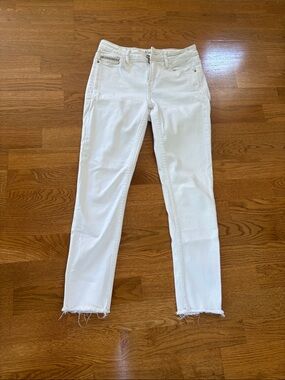 White Calvin Klein Ankle Skinny Jeans